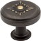 Jeffrey Alexander 1-3/8" Diameter Antique Brushed Satin Brass Baroque Lafayette Cabinet Knob 417ABSB - alternate 1